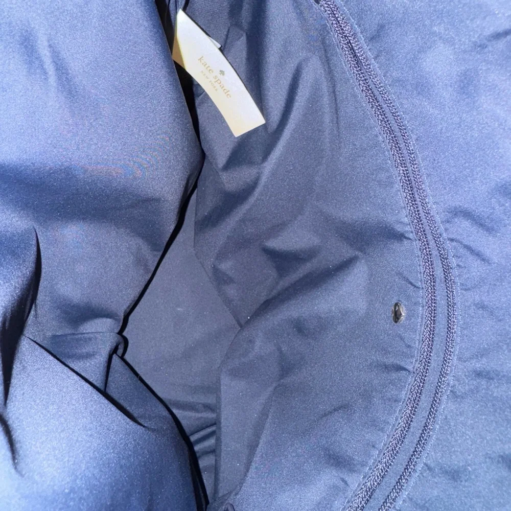 Kate Spade Blue and Red Shoulder Tote Bag with Leather Straps - Picture 3 of 4